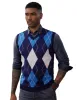 Men's Soft Argyle Sweater Vest Slim Fit V-Neck Knitted Pullover Vest sold by Paul Jones