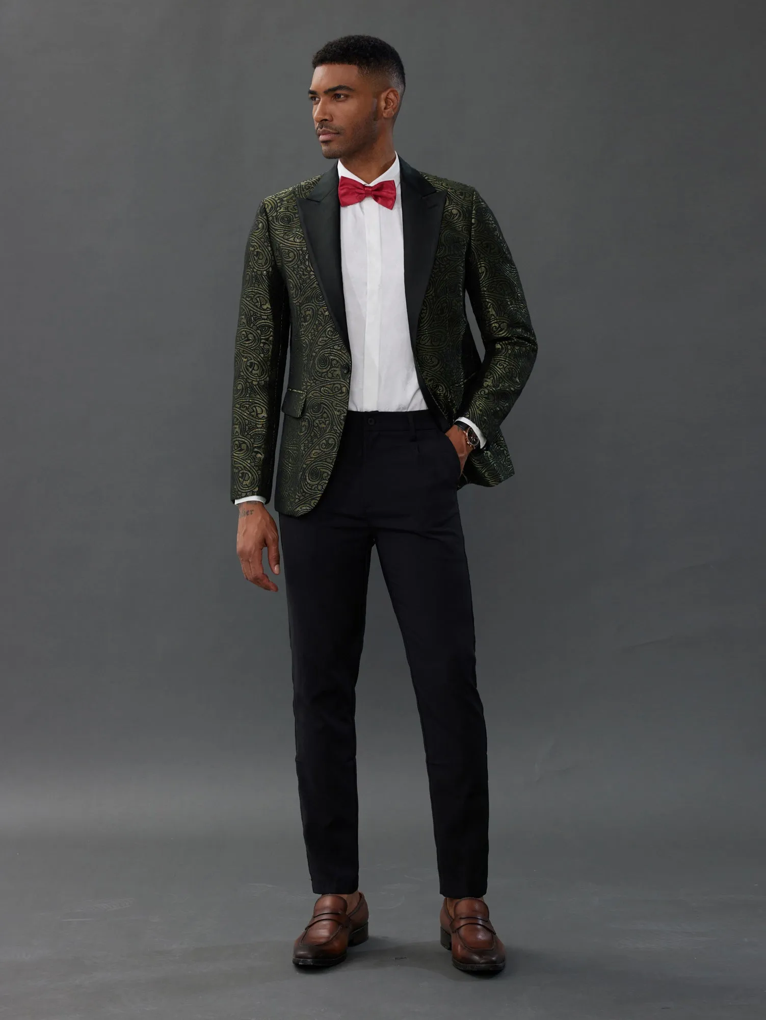 Men's Blazer Slim Fit Dress Floral Pattern Sport Jacket One Button sold by Paul Jones product image thumbnail 5