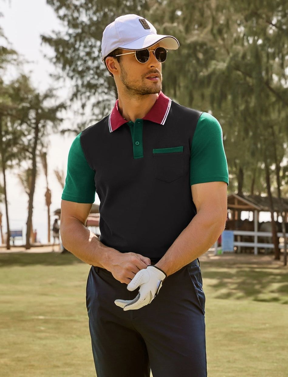 Men's Polo Shirts Moisture Wicking Golf Polos Cotton Pullover T Shirt sold by Paul Jones product image thumbnail 2