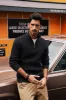 Men Stand Collar Sweater Long Sleeve Zip-up Neck Ribbed Cuff Pullover sold by Paul Jones
