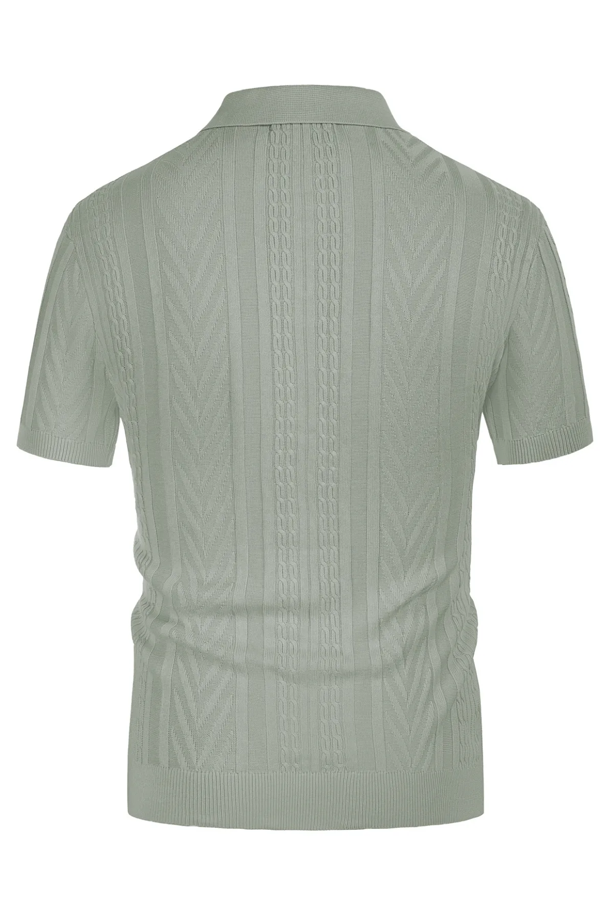 Mens Knitted Polo Shirt Short Sleeve Knit Texture Shirt Men Knitting Golf T Shirts sold by Paul Jones product image thumbnail 4