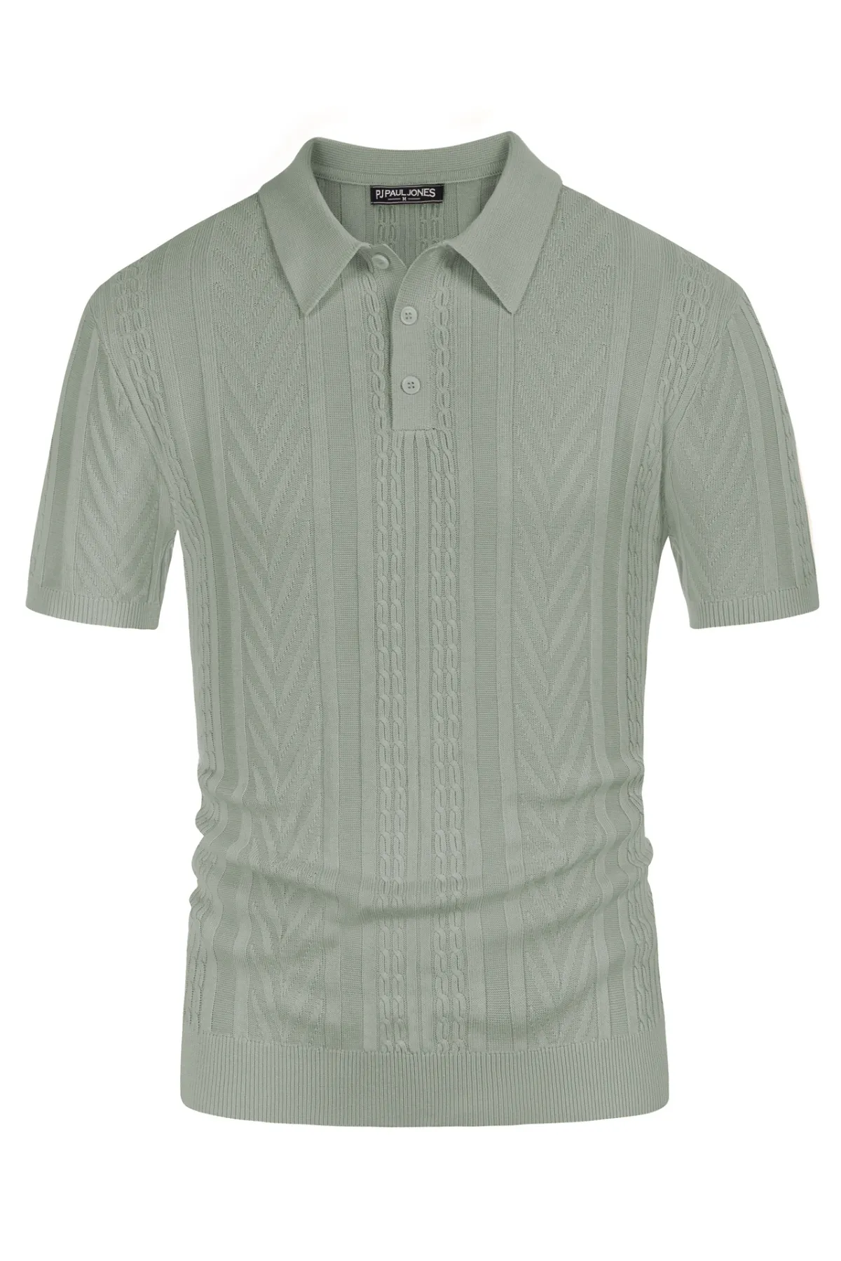 Mens Knitted Polo Shirt Short Sleeve Knit Texture Shirt Men Knitting Golf T Shirts sold by Paul Jones product image thumbnail 3