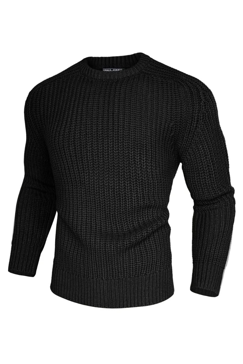PJ Men Textured Sweater Long Sleeve Crew Neck Dropped Shoulder Pullover sold by Paul Jones product image thumbnail 3