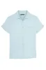 Men Straight Shirt Casual Short Sleeve Lapel Collar Button-up Tops sold by Paul Jones