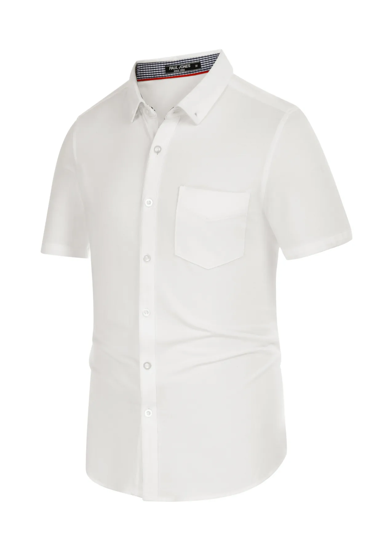 Paul Jones Men's Short Sleeve Oxford Shirt Slim Fit Button Down Cardigans Shirts with Chest Pocket sold by Paul Jones product image thumbnail 4