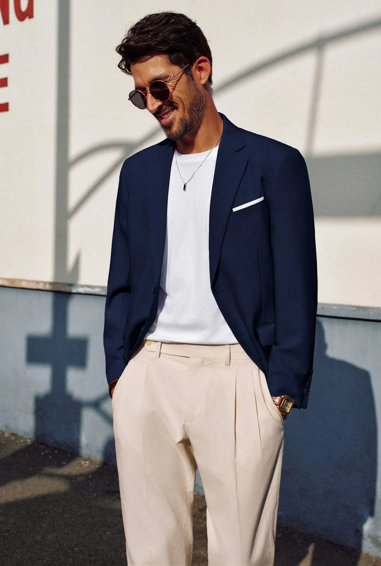 Men Back Slit Blazer Coat Casual Two-Button Notch Lapel Suit Coat sold by Paul Jones product image thumbnail 5