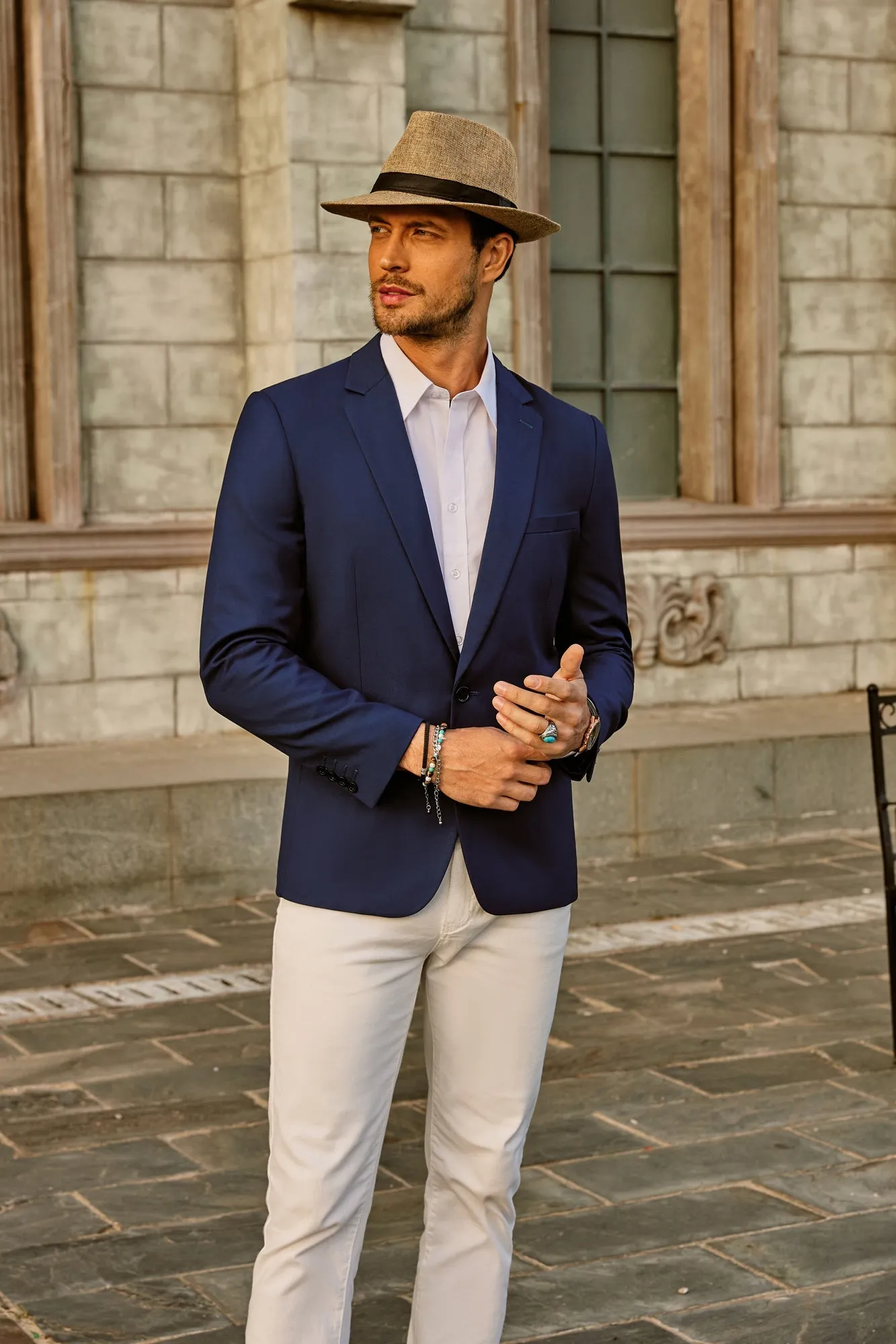 Men's Casual Suit Blazer Jackets One Button Lightweight Sports Leisure Coats sold by Paul Jones