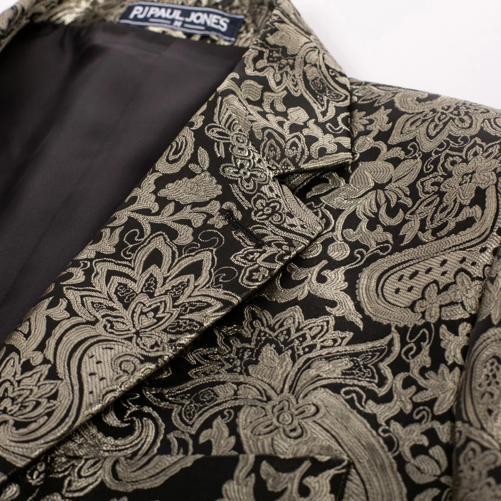 Mens Floral Tuxedo Jacket Paisley Suit Blazer Jacket for Dinner Prom sold by Paul Jones product image thumbnail 3