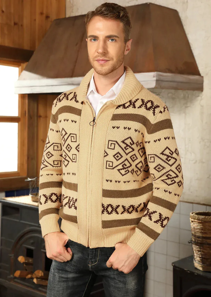 Men's Casual Curling Sweater Cardigans Zip Up Knitted Sweaters sold by Paul Jones product image thumbnail 2