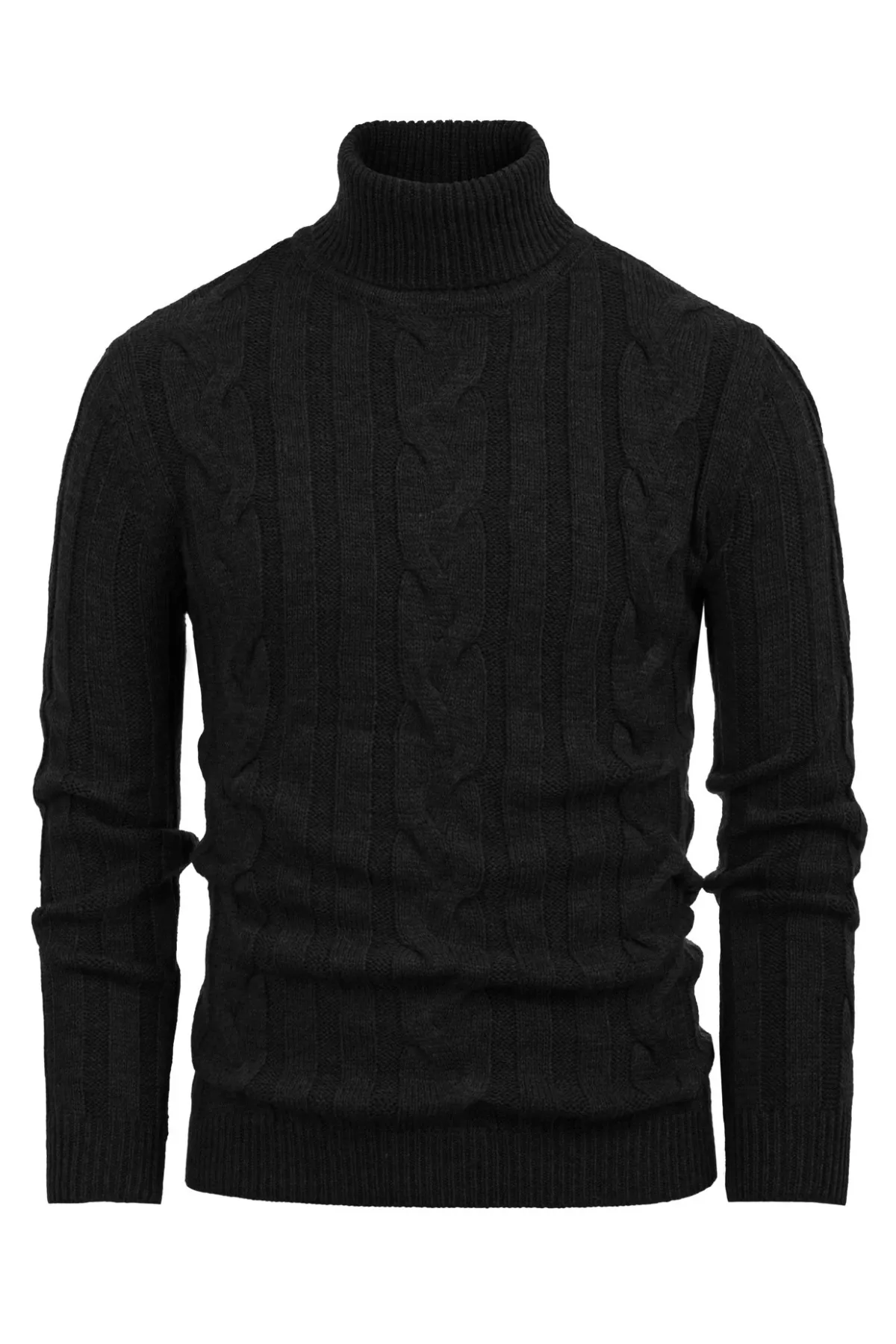 Men's Casual Turtleneck Sweaters Cable Knit Thermal Pullover Sweater sold by Paul Jones product image thumbnail 3
