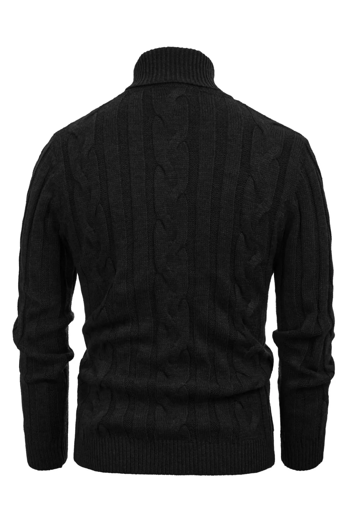 Men's Casual Turtleneck Sweaters Cable Knit Thermal Pullover Sweater sold by Paul Jones product image thumbnail 4