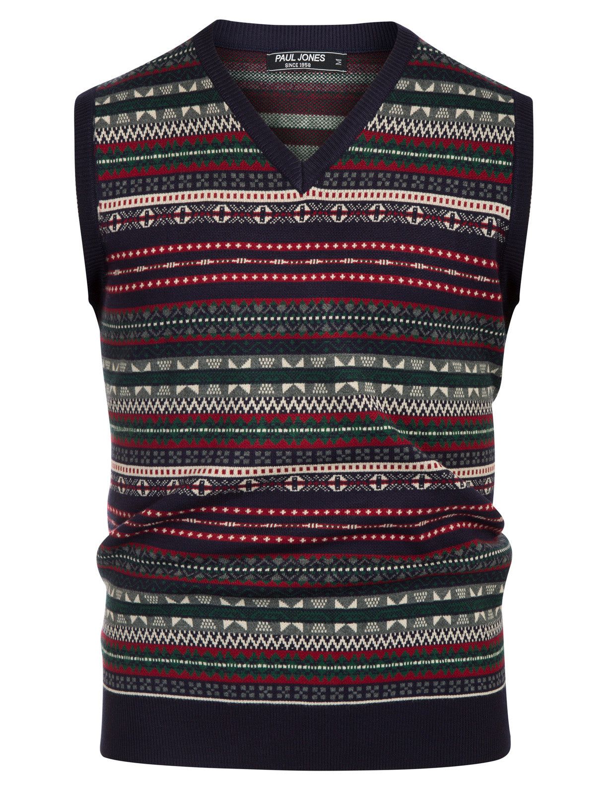 Men Vintage Sweater Vest Stylish V-Neck Sleeveless Sweater Pullover Knitwear sold by Paul Jones product image thumbnail 5