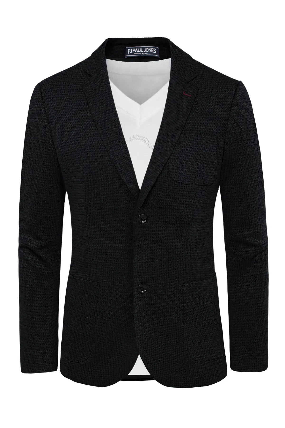 Mens Casual Knit Blazers Two Buttons Lightweight Business Sport Coat sold by Paul Jones product image thumbnail 3