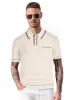 Men's Short Sleeve Knit Button Polo Shirts Casual Pullover Golf Casual Shirt with Pockets sold by Paul Jones