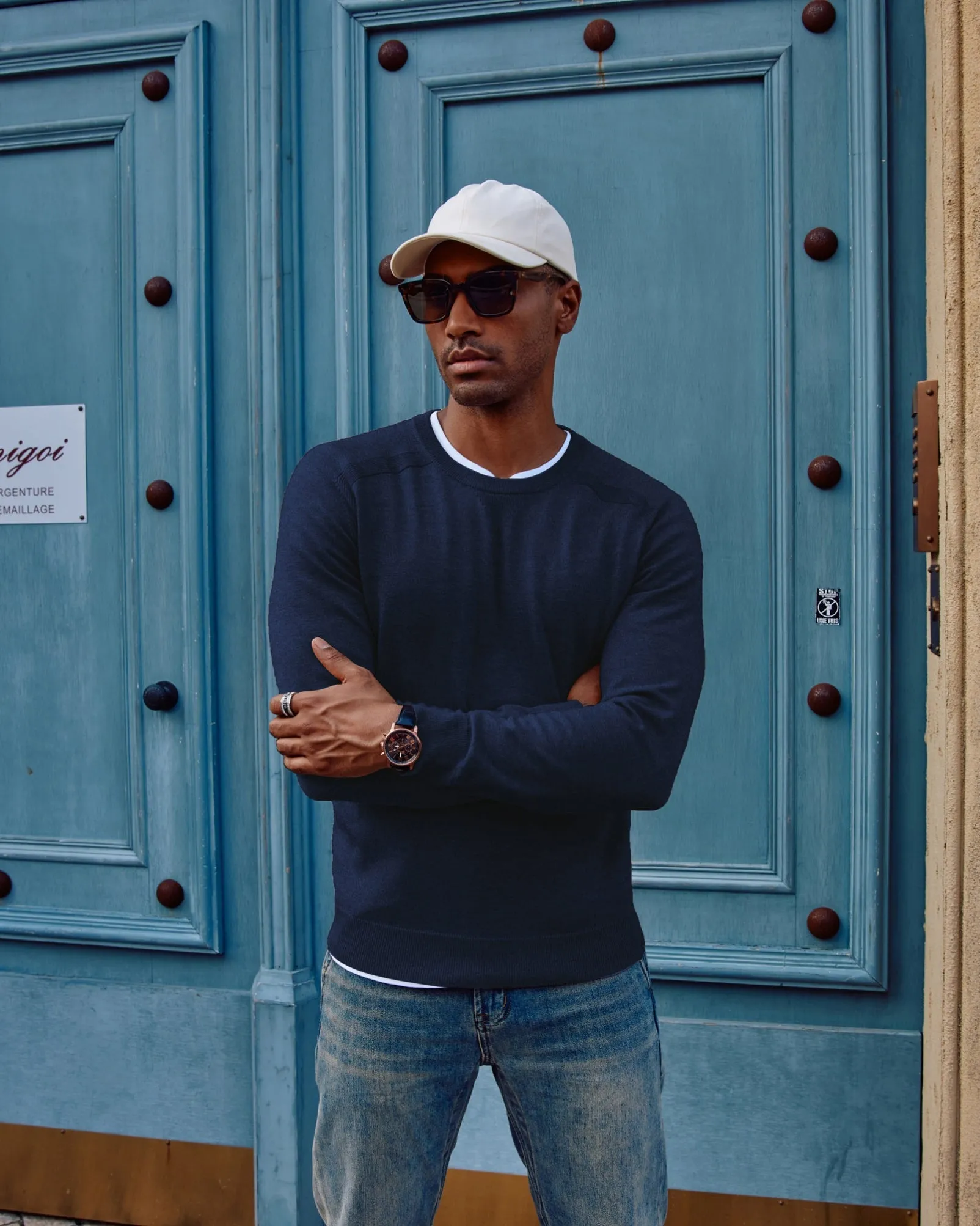 Men's Crewveck Sweaters Casual Crew Neck Sweatshirt Wool Blend Knit Pullovers Sweaters sold by Paul Jones product image thumbnail 2