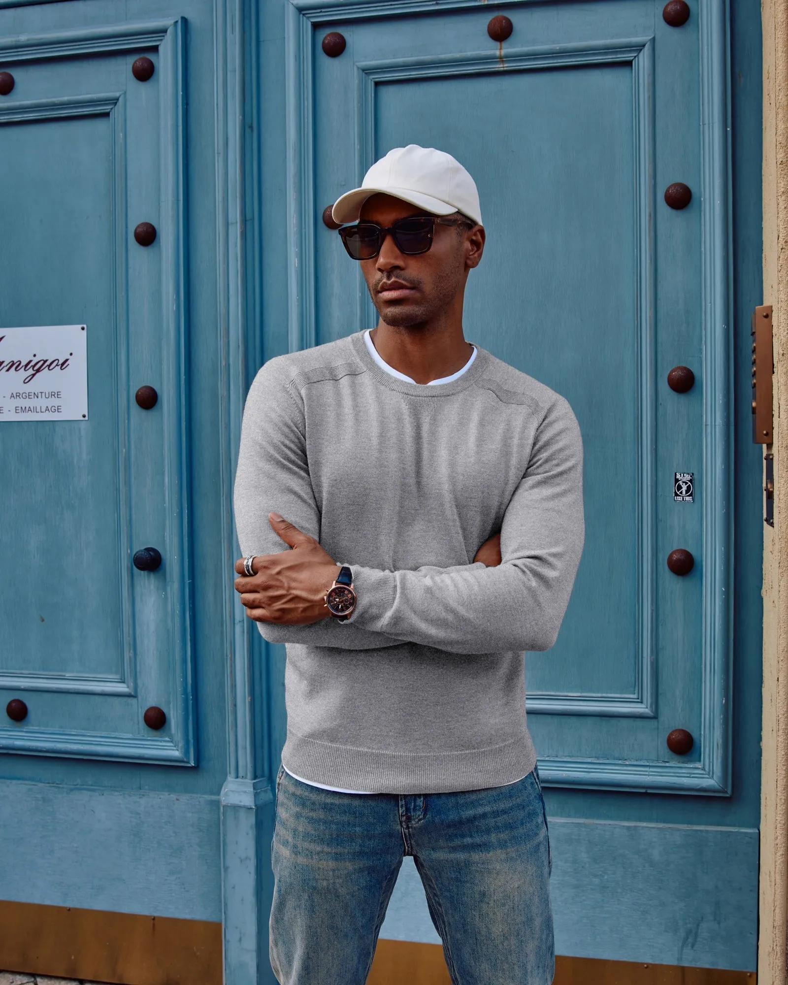 Men's Crewveck Sweaters Casual Crew Neck Sweatshirt Wool Blend Knit Pullovers Sweaters sold by Paul Jones product image thumbnail 5