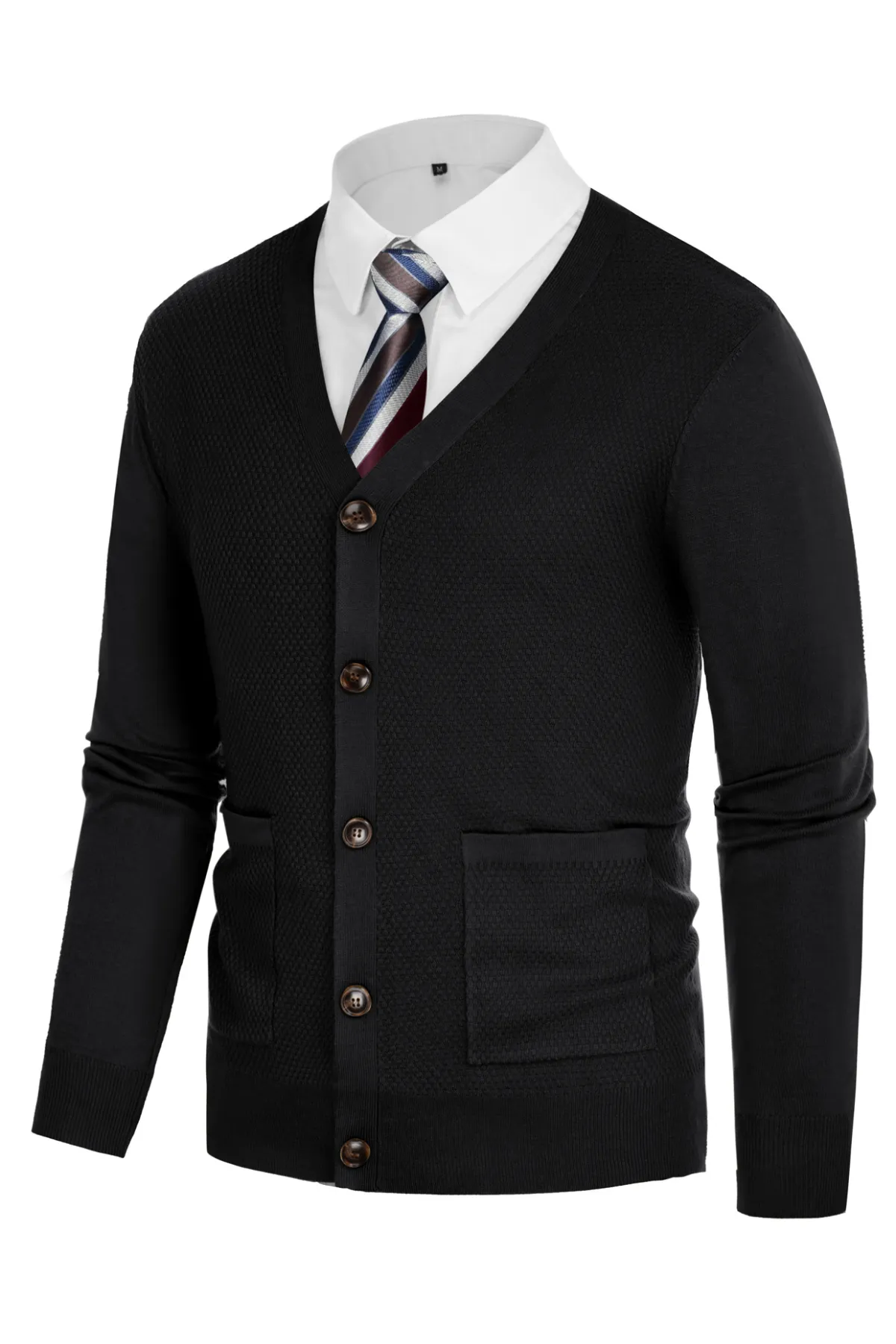 Paul Jones Men's Casual Cardigan Sweaters Long Sleeve V-Neck Cardigans Button-up Knitted Sweater sold by Paul Jones product image thumbnail 4