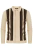 Mens Vintage Striped Knit Polo Shirt Long Sleeve Button Down Cardigan Sweater sold by Paul Jones