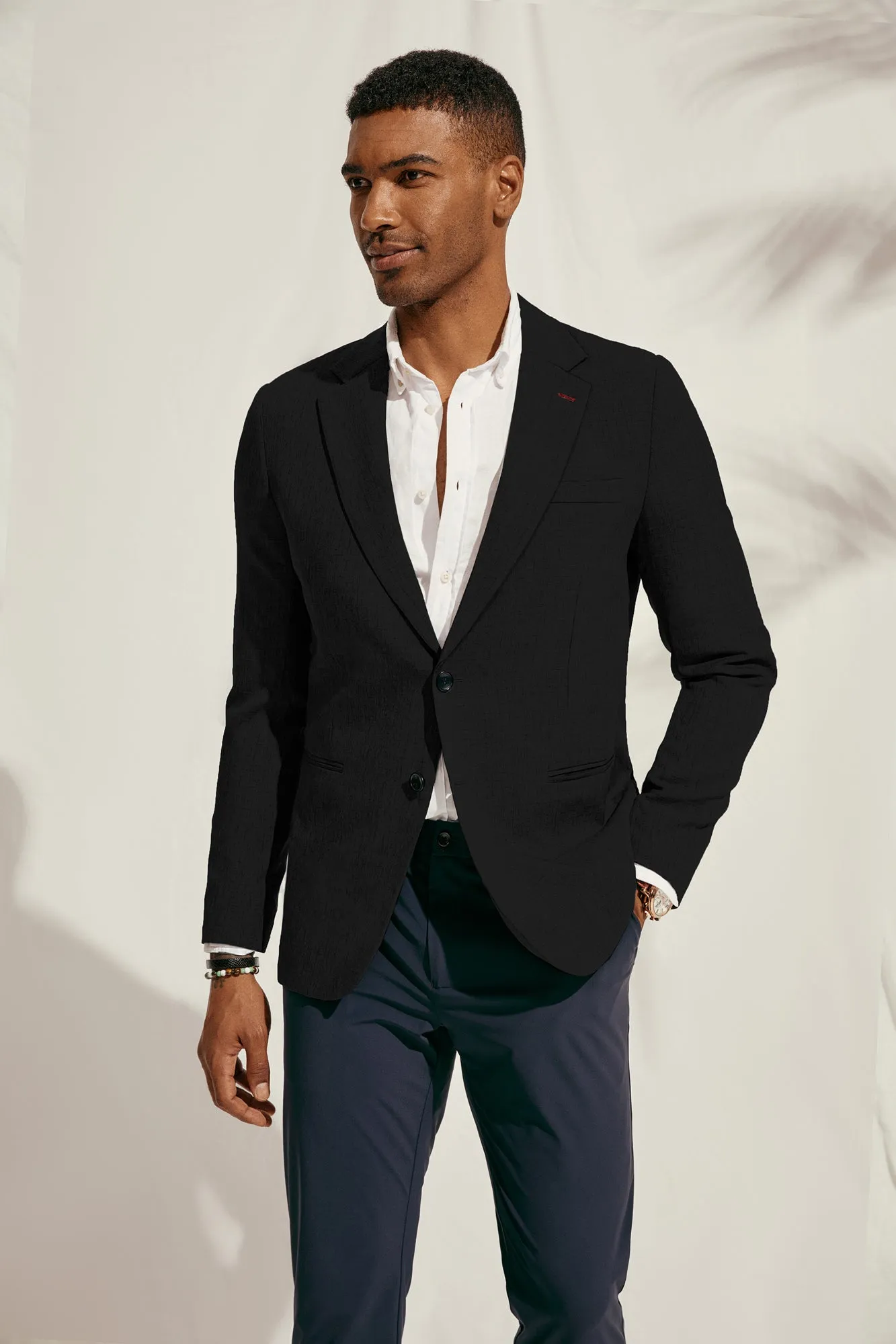 Men Notch Lapel Blazer Coat Casual Two Buttons Back Slit Suit Coats sold by Paul Jones product image thumbnail 5