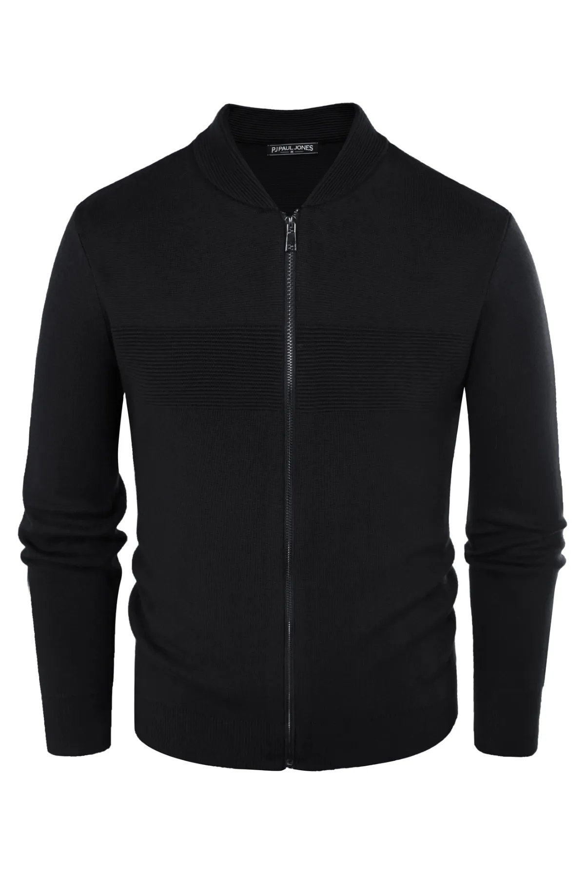 Men's Full Zip Up Sweater Casual Stand Collar Cardigan Lightweight Knit Jacket sold by Paul Jones product image thumbnail 3