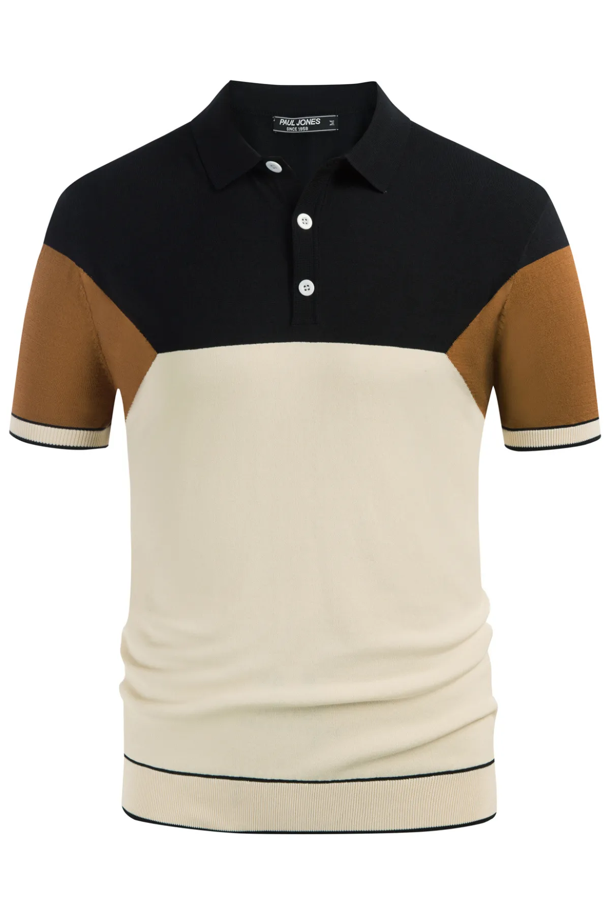 Mens Knitting Stretch Golf Polo Shirts Lightweight Tee Shirts sold by Paul Jones product image thumbnail 3