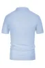 Mens Knitted Polo Shirts Cable Short Sleeve Golf Pullover Polo Shirt Breathable Knitting Polo Shirts sold by Paul Jones