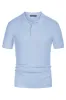 Mens Knitted Polo Shirts Cable Short Sleeve Golf Pullover Polo Shirt Breathable Knitting Polo Shirts sold by Paul Jones