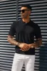 Men's Knit Polo Shirts Casual Short Sleeve Solid Button Down Pullover Polo T Shirts sold by Paul Jones