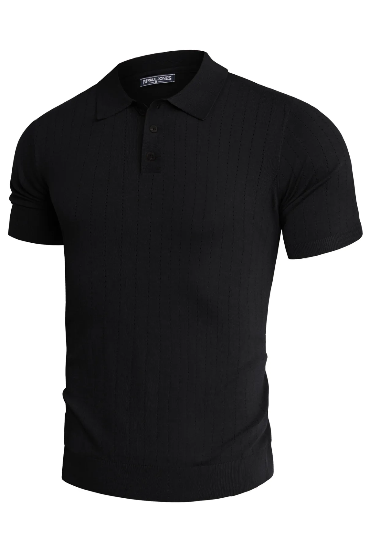 Men's Knit Polo Shirts Casual Short Sleeve Solid Button Down Pullover Polo T Shirts sold by Paul Jones product image thumbnail 3