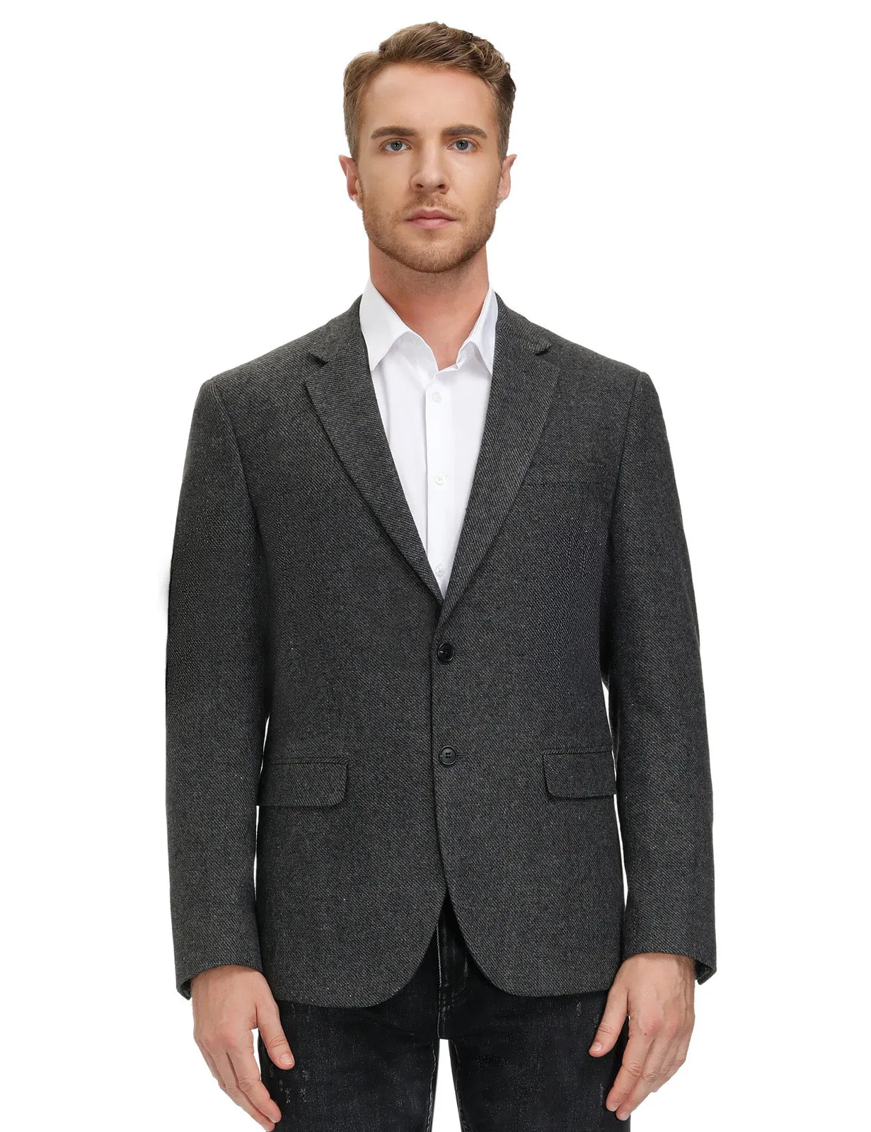Mens Wool Blend Blazer Jacket Houndstooth Casual Suit Blazer Notch Lapel Two Buttons sold by Paul Jones product image thumbnail 5
