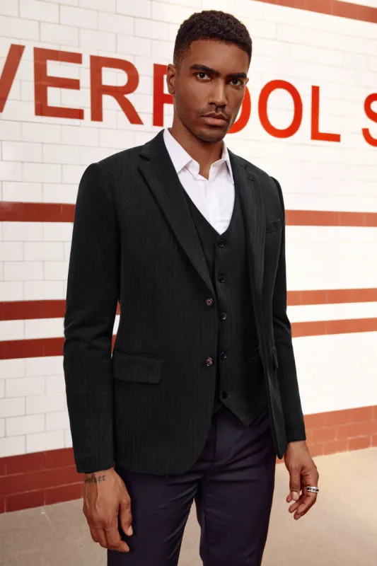 Mens Blazer Jacket Casual Herringbone Suit Jacket Two Buttons Sports Coats for Wedding sold by Paul Jones