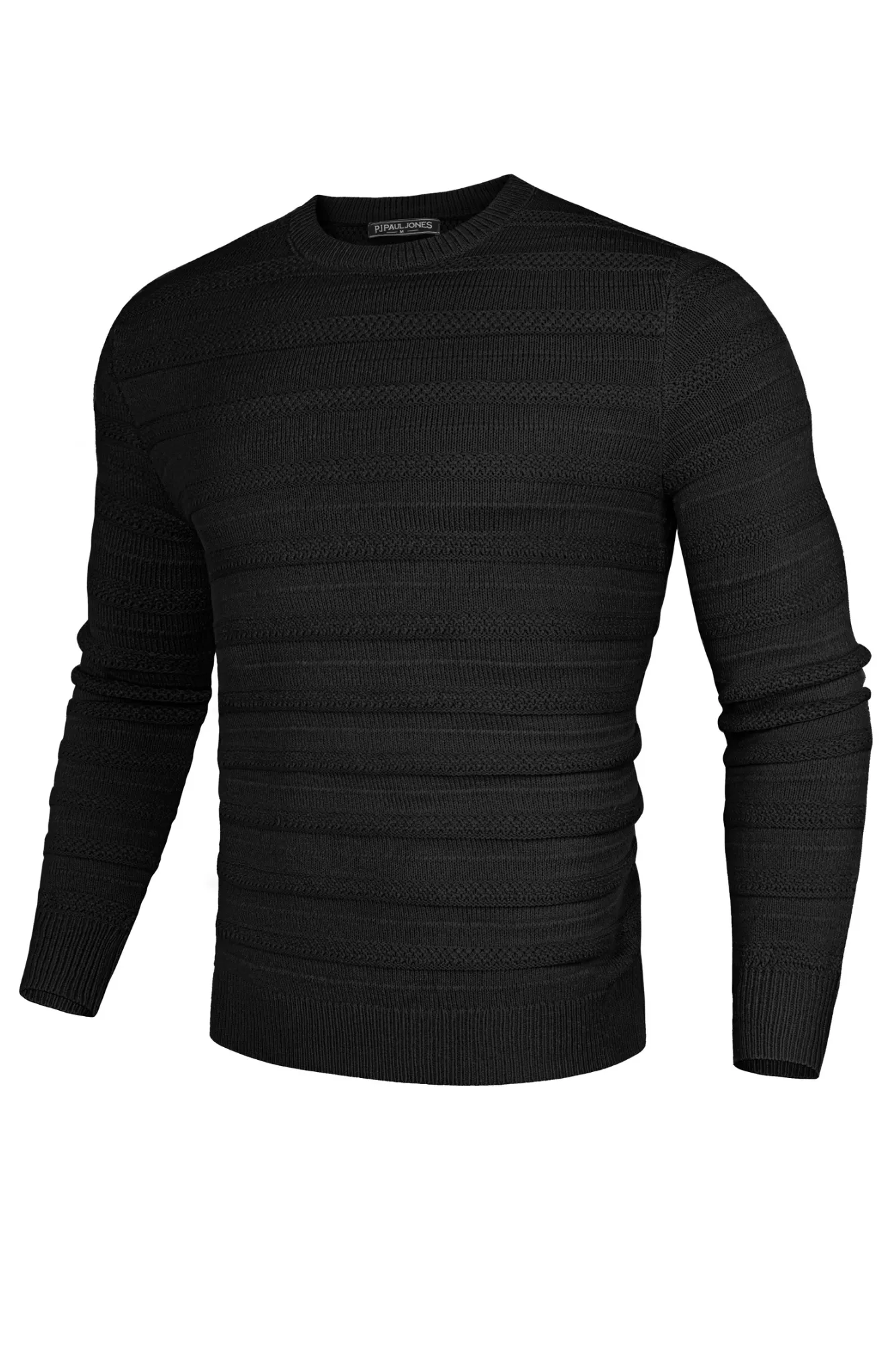 PJ Men Textured Sweater Long Sleeve Crew Neck Ribbed Cuff Pullover Knitwear sold by Paul Jones product image thumbnail 3