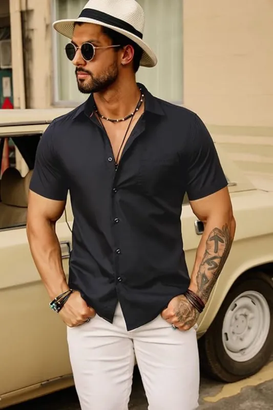 Men's Business Casual Long Sleeves Dress Shirts Cardigans Shirts sold by Paul Jones