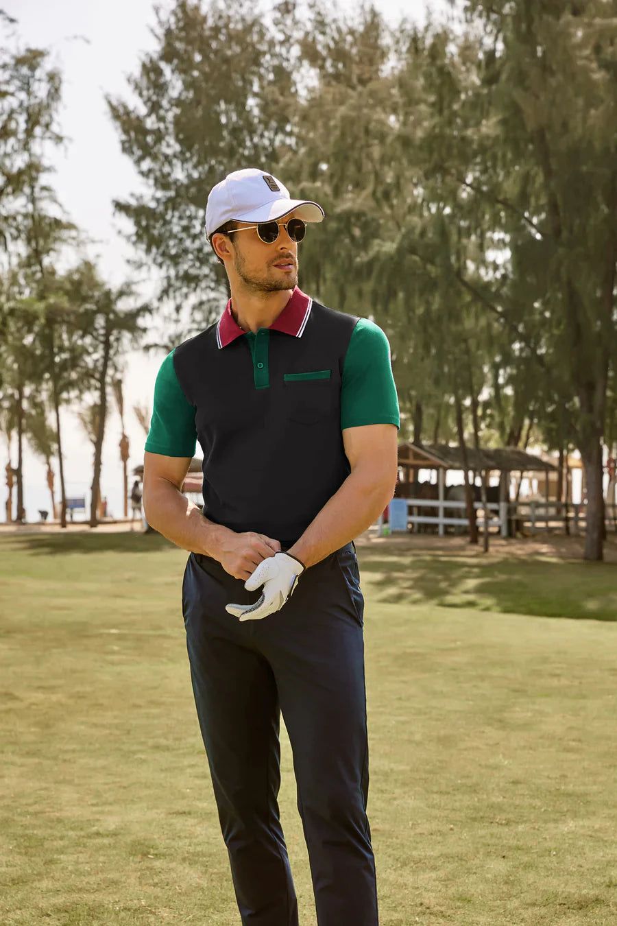 Men's Polo Shirts Moisture Wicking Golf Polos Cotton Pullover T Shirt sold by Paul Jones product image thumbnail 3