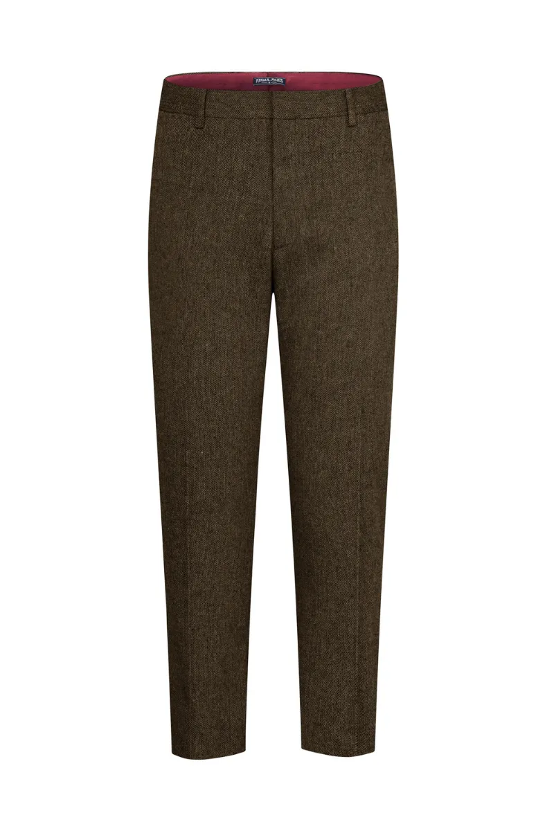 Men Regular Fit Pants Casual Multi-Pocket Herringbone Textured Trousers sold by Paul Jones product image thumbnail 3