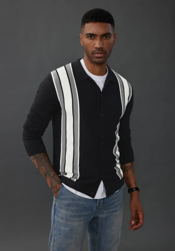 Mens Button Down Cardigan Sweaters Cable Knit Polo Collar Knitwear sold by Paul Jones