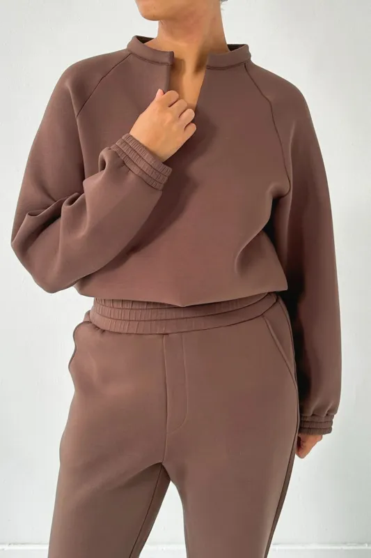[FINAL SALE] Athena Sweater - Espresso made by Lezé the Label