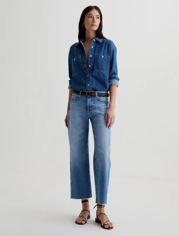 Saige Wide Leg Crop With Panel sold by AG Jeans