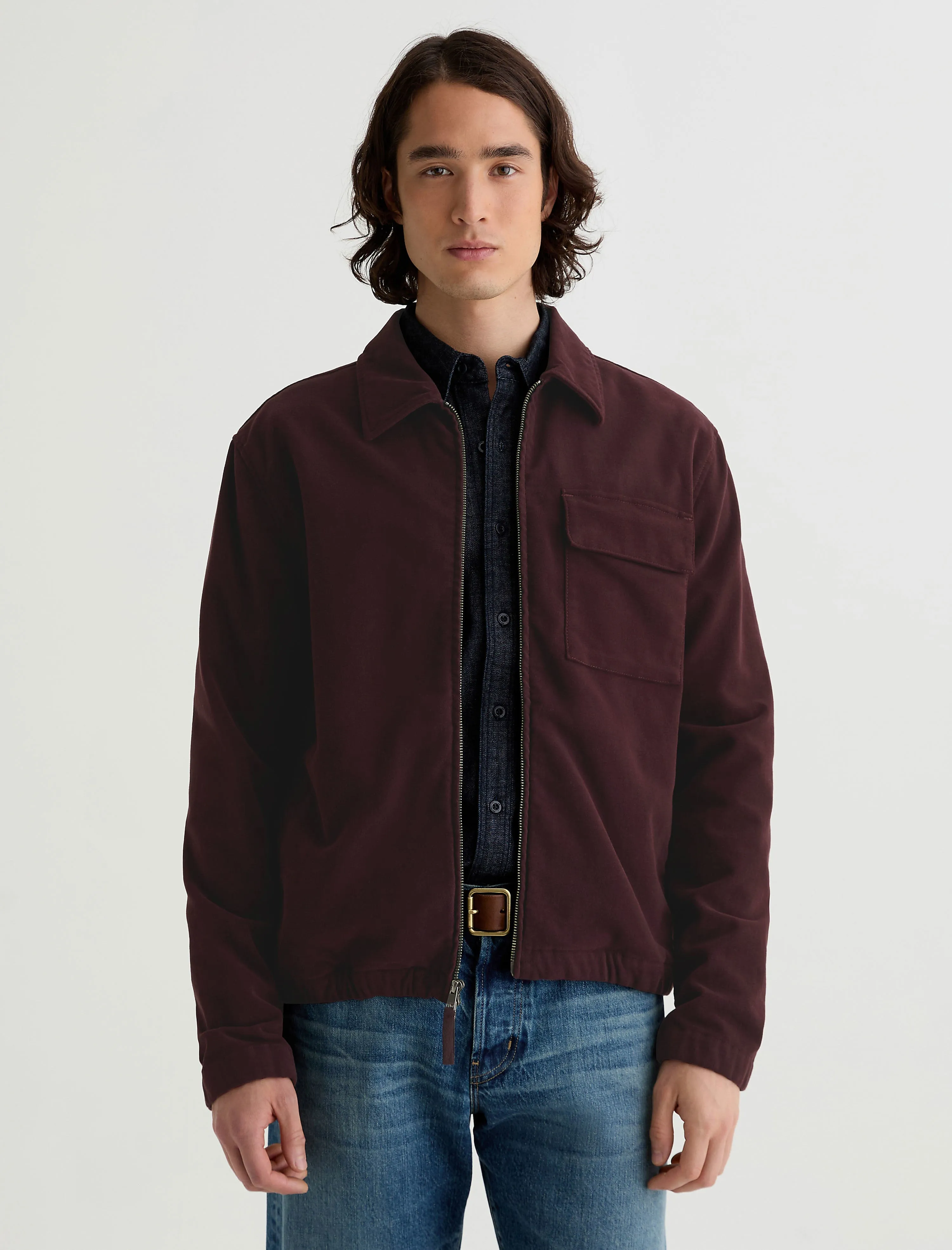 Philip Moleskin Zip Jacket sold by Adriano Goldschmied product image thumbnail 2