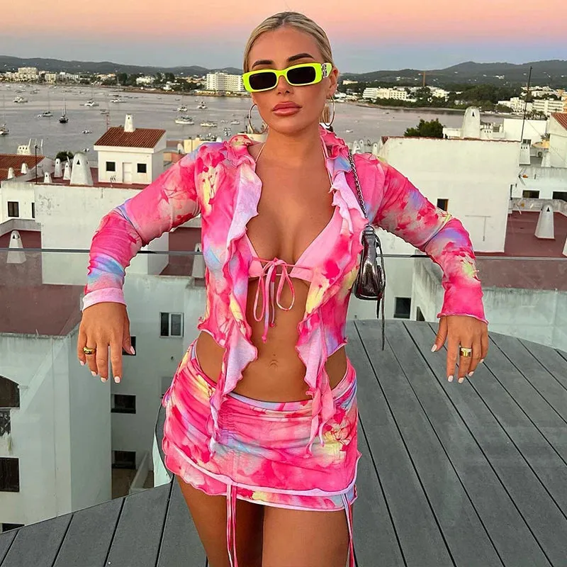 Hugcitar Tie Dye Print Women 2 Piece Set sold by Womedolly product image thumbnail 5