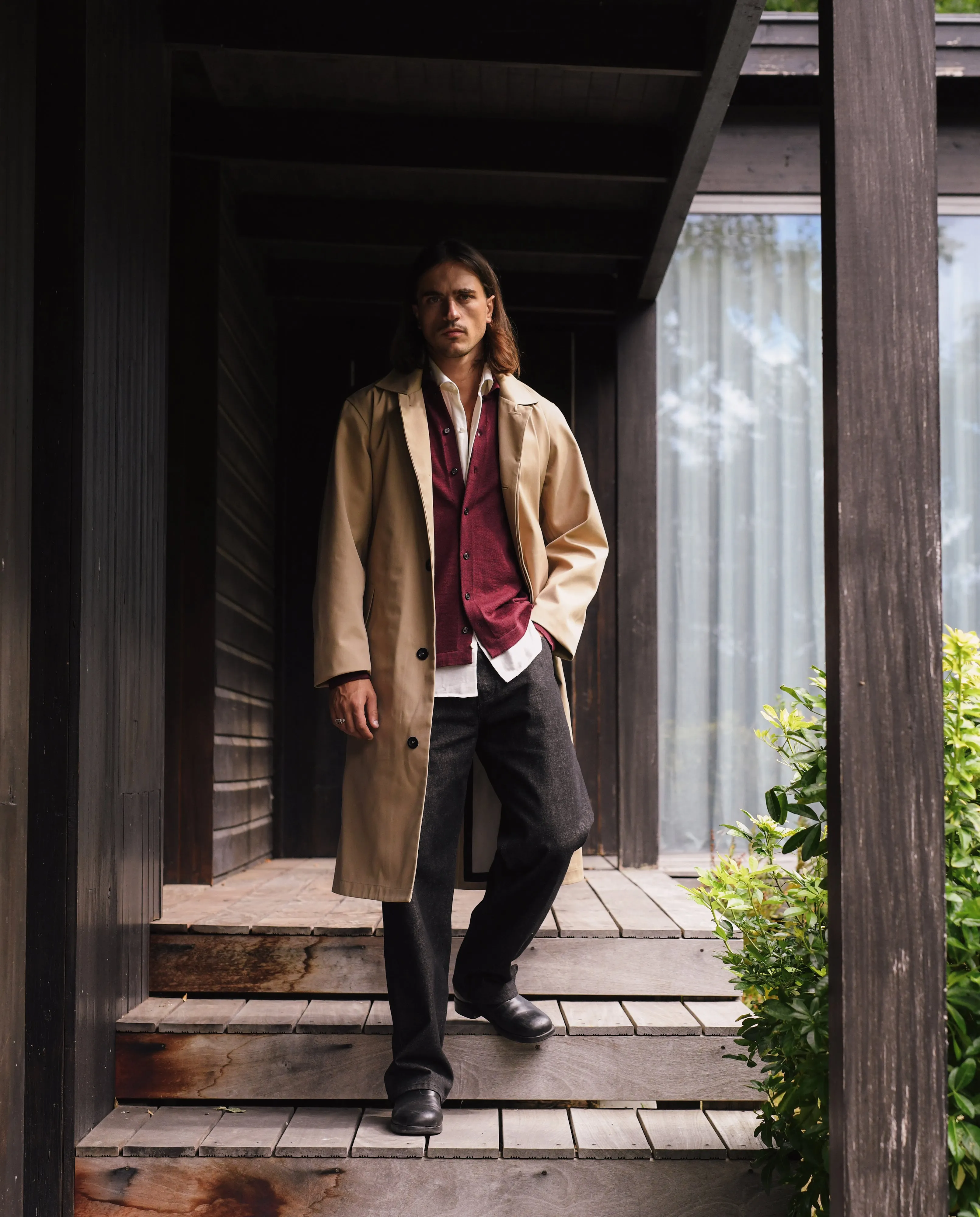 Cardigan Bomera bordeaux sold by bonnegueule product image thumbnail 2