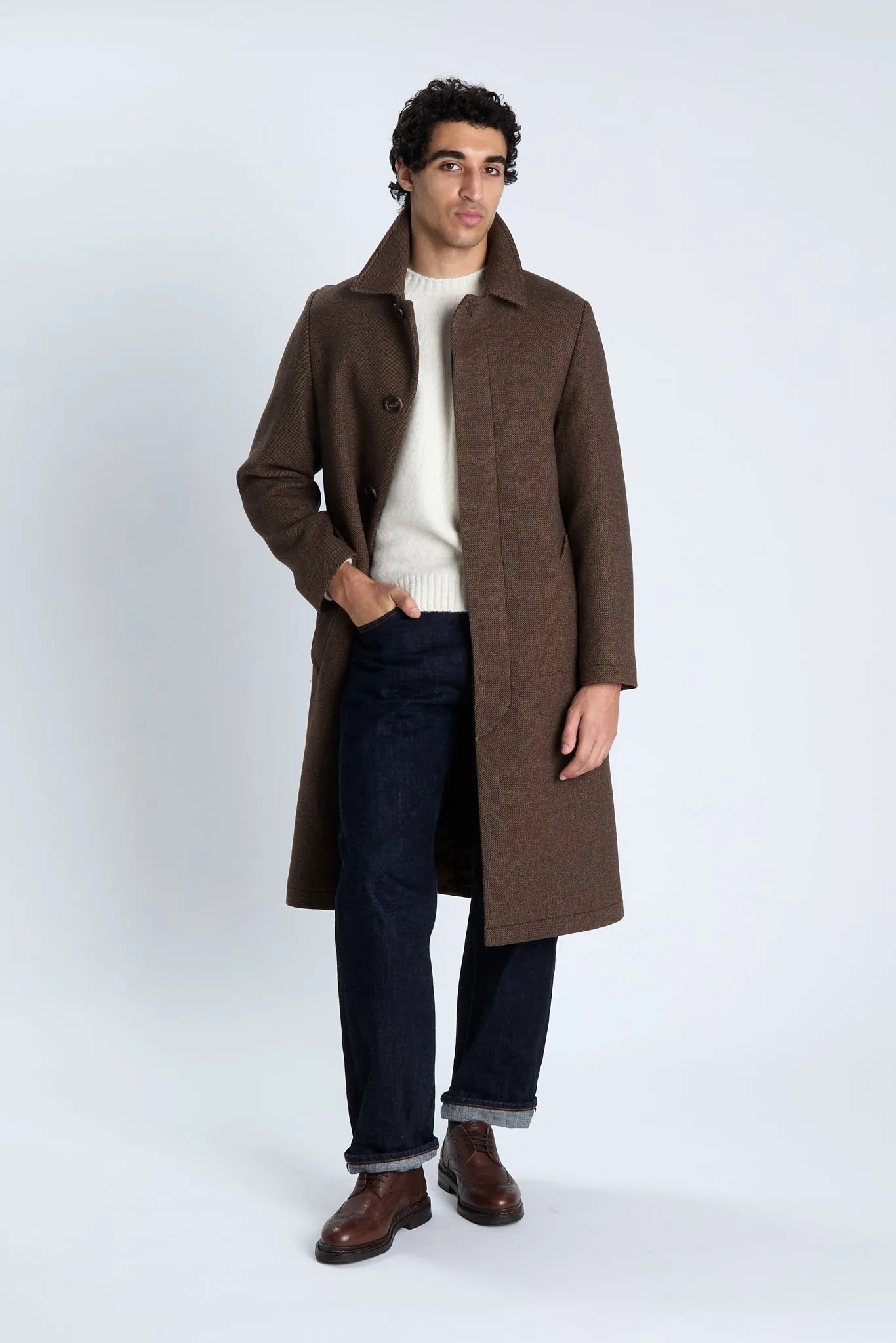 Manteau Montmartre marron sold by bonnegueule