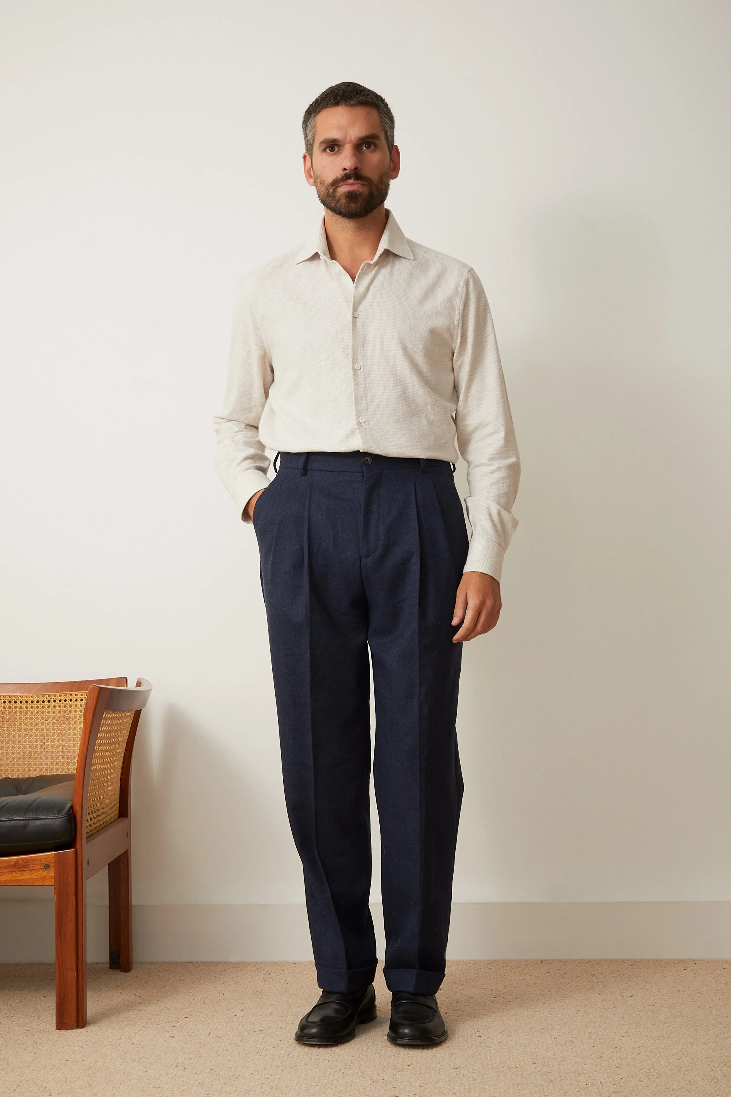 Pantalon Bergame marine sold by bonnegueule product image thumbnail 3