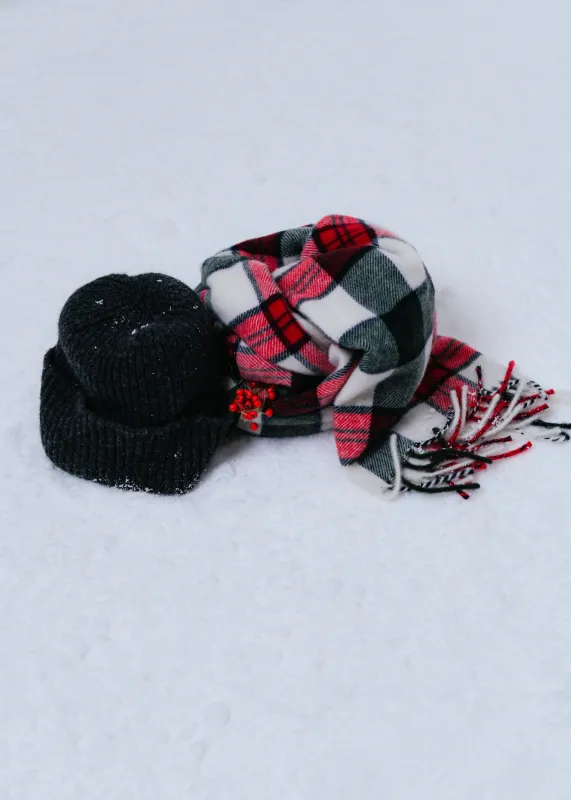 Duo bonnet Brighton marine et écharpe Murray rouge sold by bonnegueule