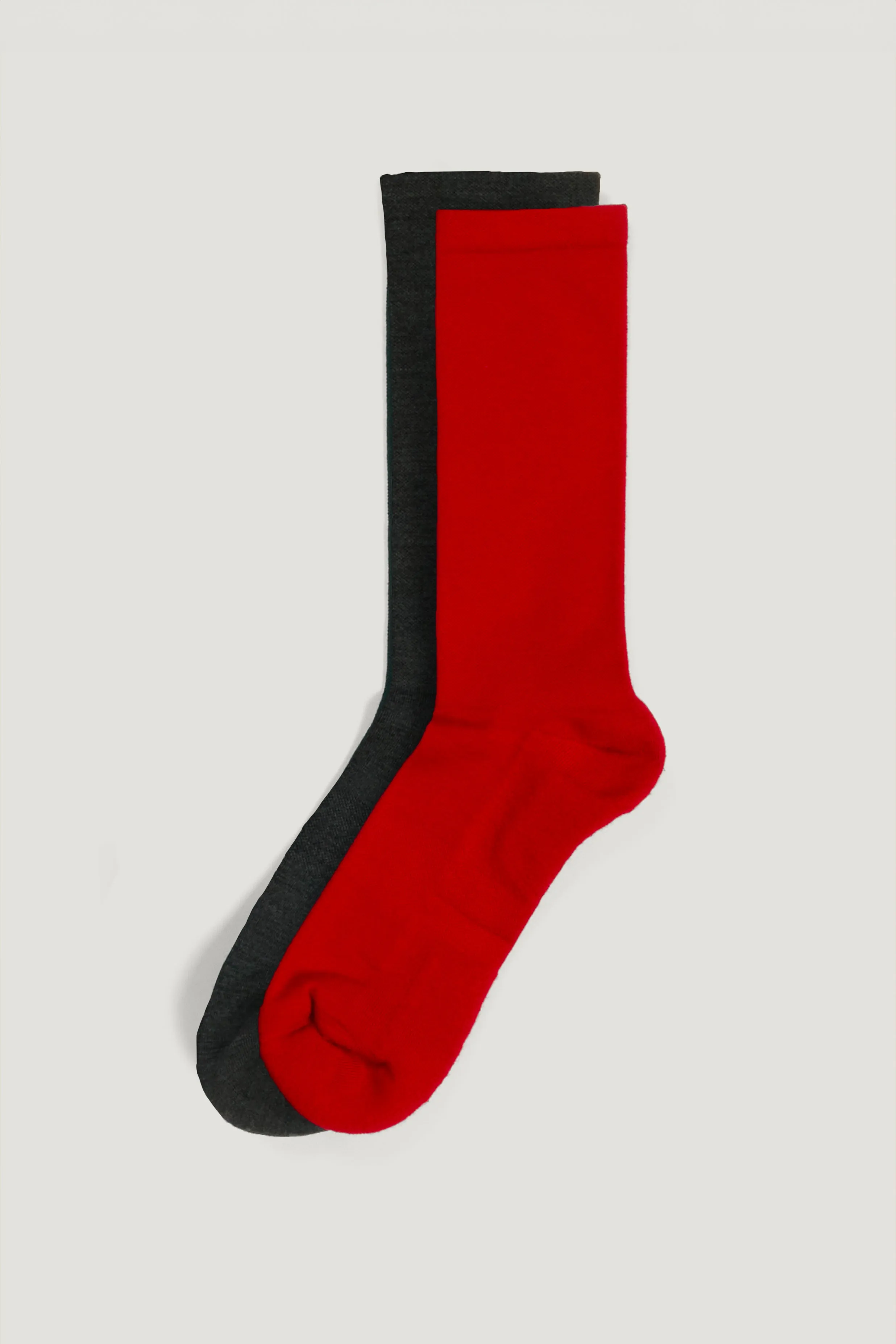 Duo chaussettes Felix anthracite et rouge sold by bonnegueule