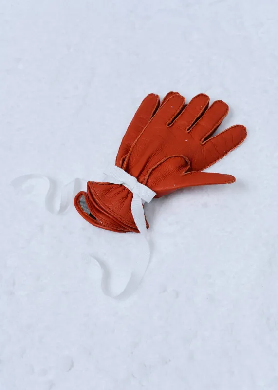 Gants Giallo orange made by bonnegueule