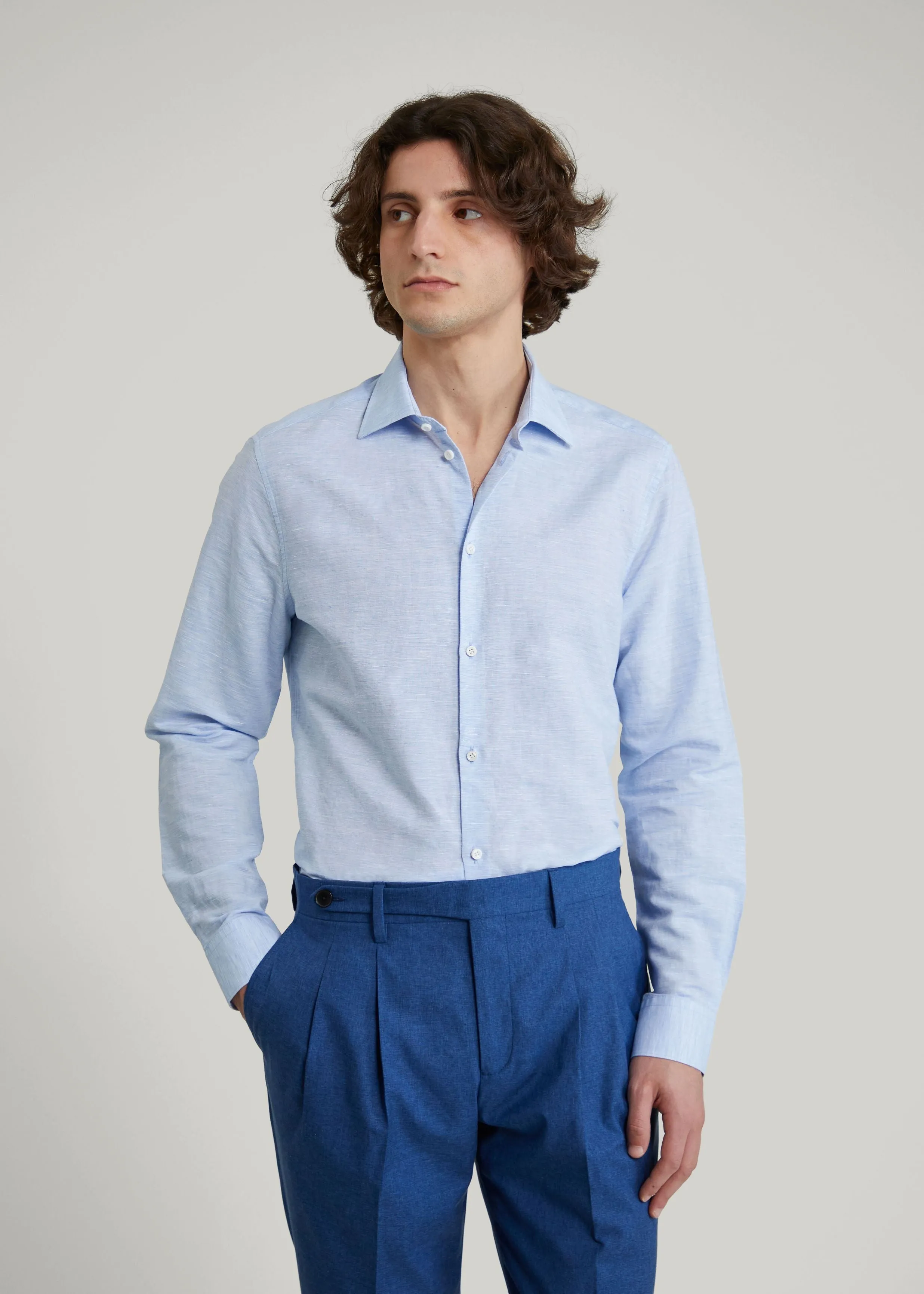 Chemise Volpaia bleu ciel sold by bonnegueule