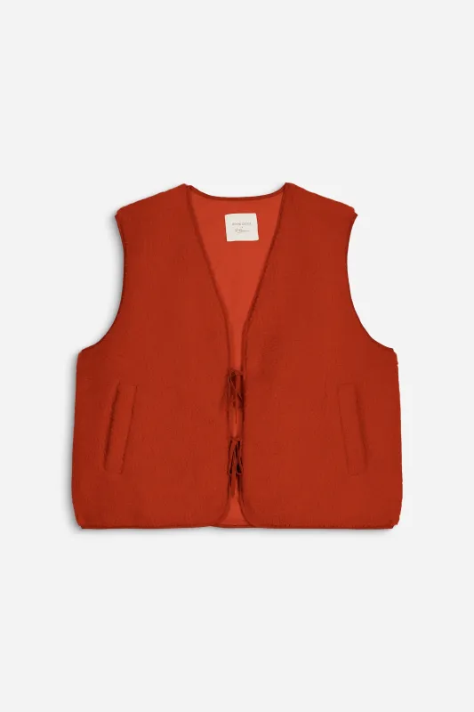 Gilet sans manche Manarola orange made by bonnegueule