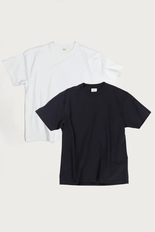 Duo T-shirts Oregon blanc et marine made by bonnegueule