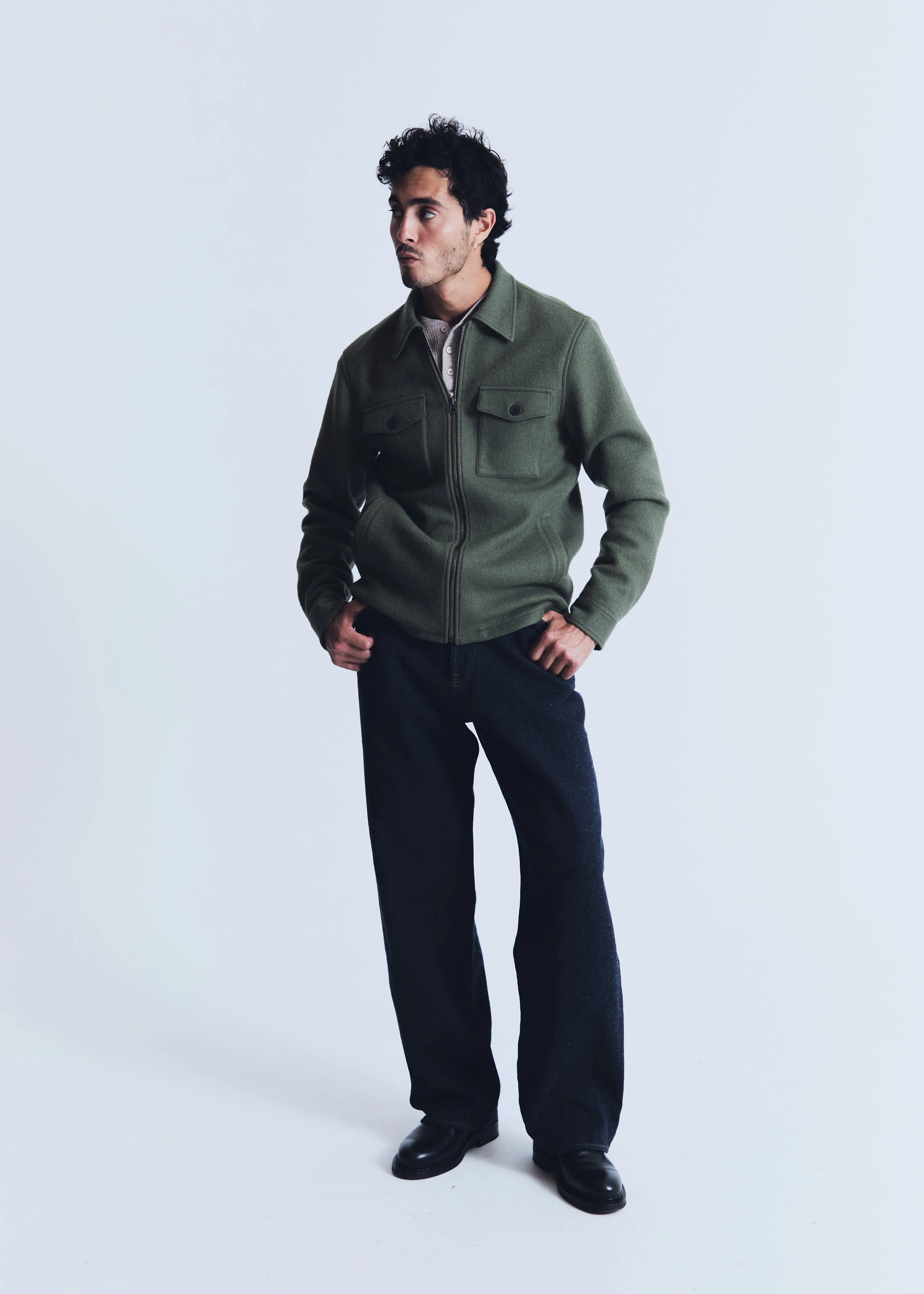 Surchemise Messina vert loden sold by bonnegueule product image thumbnail 2